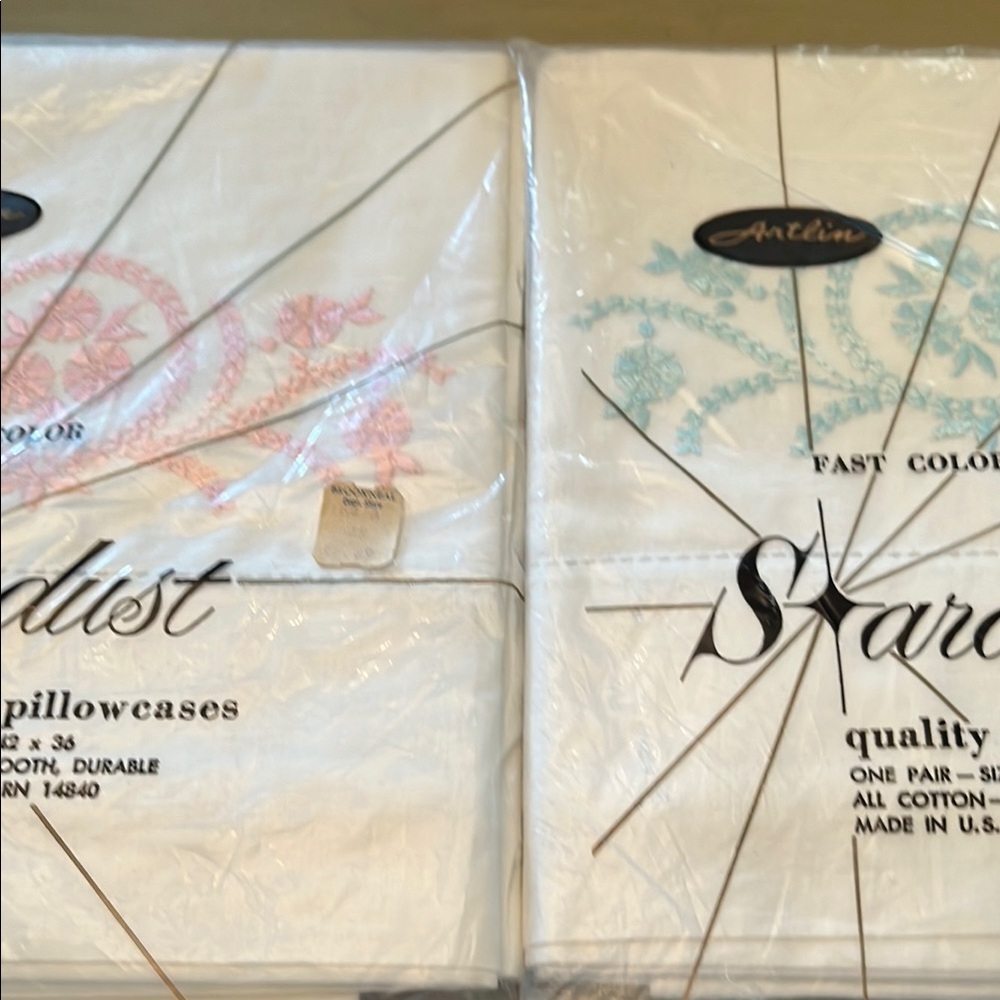 Vintage Artlin Embroidered Pillowcases Set
Purchased at Brookneal Drugstore.